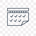 Tasks vector icon isolated on transparent background, linear Tasks transparency concept can be used web and mobile