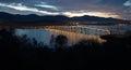 Tasman Bridge at night Royalty Free Stock Photo