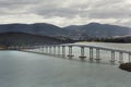 Tasman Bridge at night Royalty Free Stock Photo