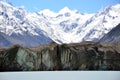 Tasman Glacier at the foot of Aoraki, Lake Tasman, New Zealand Royalty Free Stock Photo