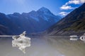 Tasman Glacier Lake with giant floating icebergs, Aoraki Mount C Royalty Free Stock Photo