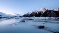 Cold ice at Tasman glacier lake New Zealand Royalty Free Stock Photo