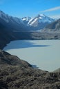 Tasman glacier in New Zealand Royalty Free Stock Photo