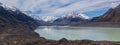 Tasman Lake and glacier, Mount Cook National Park, New Zealand Royalty Free Stock Photo