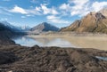 Tasman Lake with Tasman Glacier in Mount Cook National Park, New Zealand Royalty Free Stock Photo
