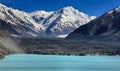 Tasman Lake with Tasman glacier, New Zealand Royalty Free Stock Photo