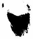 Tasmania map silhouette