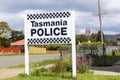 Tasmania Police sign