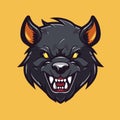 Tasmanian devil head mascot logo. Vector illustration of wolf head mascot for sport team