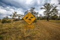 Tasmanian road signs Royalty Free Stock Photo