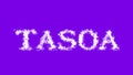 Tasoa cloud text effect violet isolated background