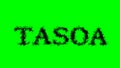 Tasoa smoke text effect green isolated background