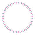 Tassel circle frame. Round decorative border