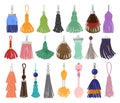 Tassel fringe vector cartoon set icon. Vector illustration brush thread on white background. Isolated cartoon set icon Royalty Free Stock Photo