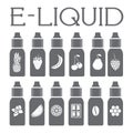 The taste of the electronic cigarette. Liquid to vape