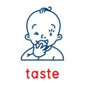 Taste. Icon of one of five senses Royalty Free Stock Photo