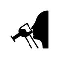 Black solid icon for Taste, relish and savor Royalty Free Stock Photo