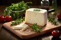 Taste of Italy - The Richness of Fresh Asiago Cheese. AI Generated Royalty Free Stock Photo