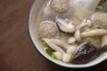 The taste of mom`s cooking, Chinese home cooked meatball soup