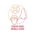 Taste and smell loss concept icon