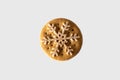 Tasteful gingerbread white decoration form a snowflake christmas