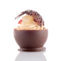 Strawberry and chocolate pastry mousse Royalty Free Stock Photo