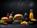 The Tastiest Hamburger generative AI Royalty Free Stock Photo