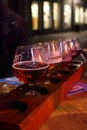 Tasting of beer drinks in Europe Royalty Free Stock Photo