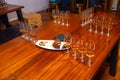 Tasting of different types of whisky in city of in Funchal on Madeira Island,