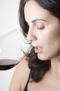 Tasting red wine Royalty Free Stock Photo