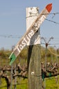 Tasting Room Sign Post Royalty Free Stock Photo