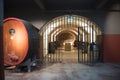 Tasting room in wine cellar Royalty Free Stock Photo