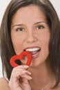 Tasting your heart Royalty Free Stock Photo