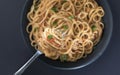 Tasty appetizing classic Italian spaghetti pasta