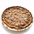 Tasty apple pie is isolated on a white background. Royalty Free Stock Photo