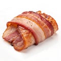 Tasty bacon wrapped isolated on white background