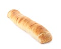 Tasty baguette on white. Fresh bread