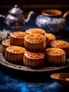 Tasty baked chinese mooncake festival