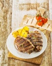 Tasty barbecued picnic lunch Royalty Free Stock Photo