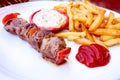 Tasty beef steak kabobs