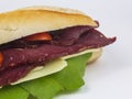 Tasty beef sub sandwich Royalty Free Stock Photo