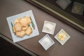 Tasty biscuits for afternoon tea - traditional homemade Scottish shortbread biscuits made with butter, flour and sugar