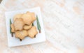 Tasty biscuits for afternoon tea - traditional homemade Scottish shortbread biscuits made with butter, flour and sugar