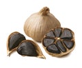 Tasty black garlic isolated on white background Royalty Free Stock Photo