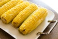Tasty boiled fresh corncobs for a healthy snack