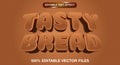 Tasty bread editable text effect Royalty Free Stock Photo