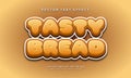 Tasty bread editable text effect themed food menu Royalty Free Stock Photo