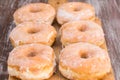 Tasty Breakfast Donuts In A Row Royalty Free Stock Photo