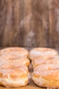 Tasty Breakfast Donuts In A Row Royalty Free Stock Photo