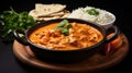 Tasty butter chicken curry dish from Indian cuisine Royalty Free Stock Photo